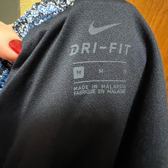 Nike Tempo Blue/White Dri-Fit Paisley Running Athletic Shorts Women's Medium - Picture 8 of 8